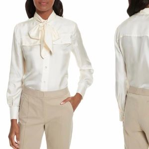 -<NEW ->Tory Burch holly tie neck silk blouse